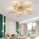 Schlichte nordische Glas-Deckenleuchte mit moderner LED