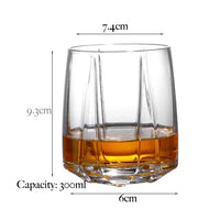 Verres whisky old fashioned style relief élégant