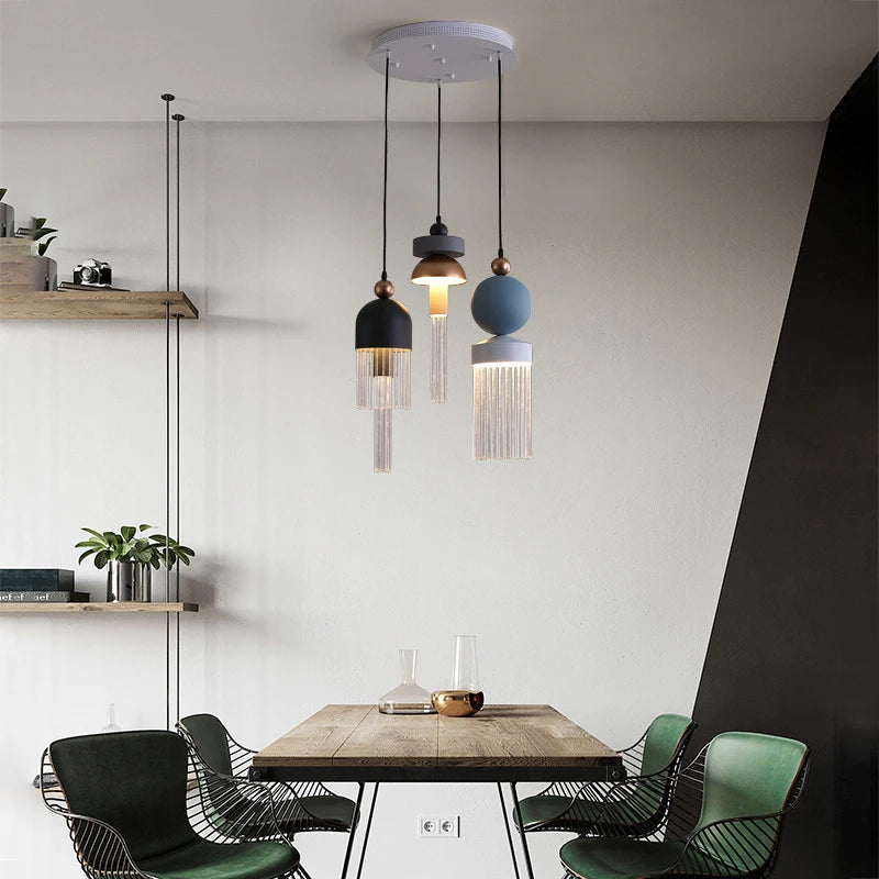 lustre moderne créatif d'art nordique pour bar et restaurant - vue 4 sur 11