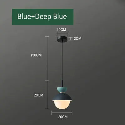 suspension créative avec abat-jour en verre et long câble - vue 18 sur 18