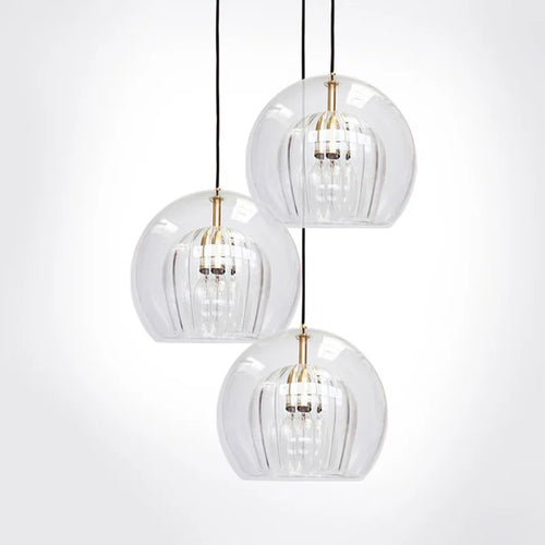 Luxuriöse Glas-Pendelleuchte für moderne Innenräume - vue 4 sur 8