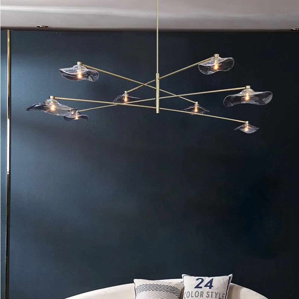lustre à fleurs led design moderne fait main pour intérieur créatif - vue 3 sur 6