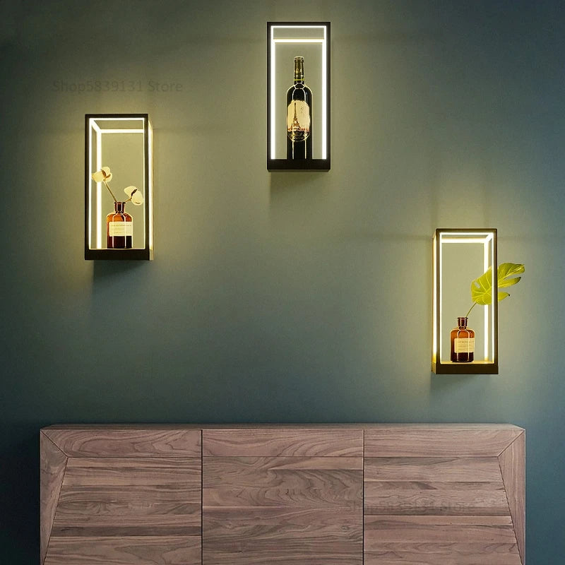 applique murale led moderne cube créatif décoration murale - vue 4 sur 7