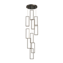 lustre led rectangulaire moderne en cuivre pour escaliers et loft
