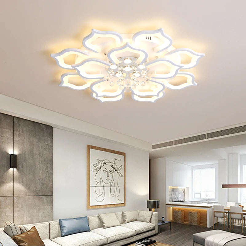 Kreative LED-Deckenleuchte mit luxuriösem durchbrochenem Design für die Innendekoration - vue 5 sur 10