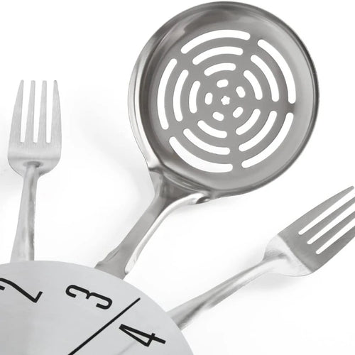 Large Kitchen Wall Clocks with Spoons and Forks,Great Home Decor and Nice Gifts,Wall Clock Creativ Tableware Wall Clock - vue 7 sur 7