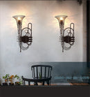 Vintage Wandleuchte aus Eisen im amerikanischen Loft-Stil für Restaurant