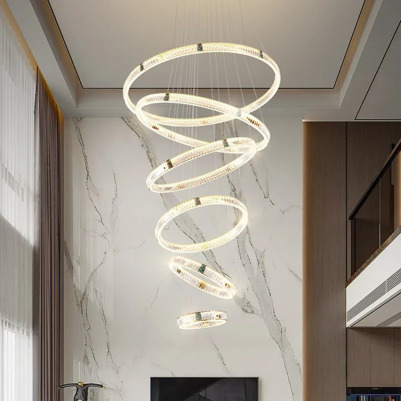 Moderne Kristall-Pendelleuchte für elegantes Interieur - vue 3 sur 16