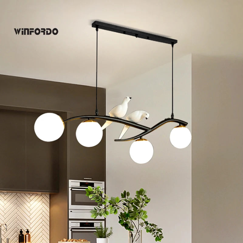 Suspension design moderne forme oiseau scandinave décoratif winfordo