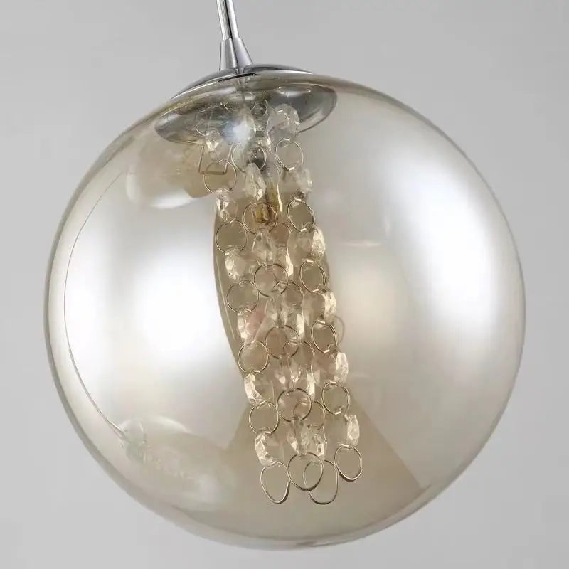 lustre moderne en boule de verre en spirale g4 pour duplex nordique - vue 7 sur 16
