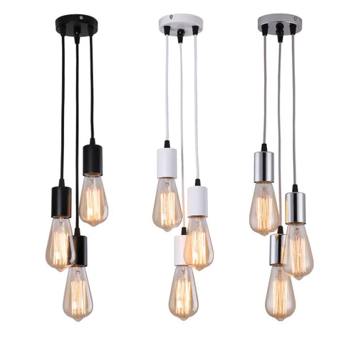 Support suspension LED araignée noir blanc argent - vue 5 sur 11