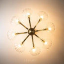 plafonnier en verre antique coquille cuivre lumière moderne design élégant