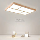 plafonnier led moderne en bois véritable pour intérieur décoratif