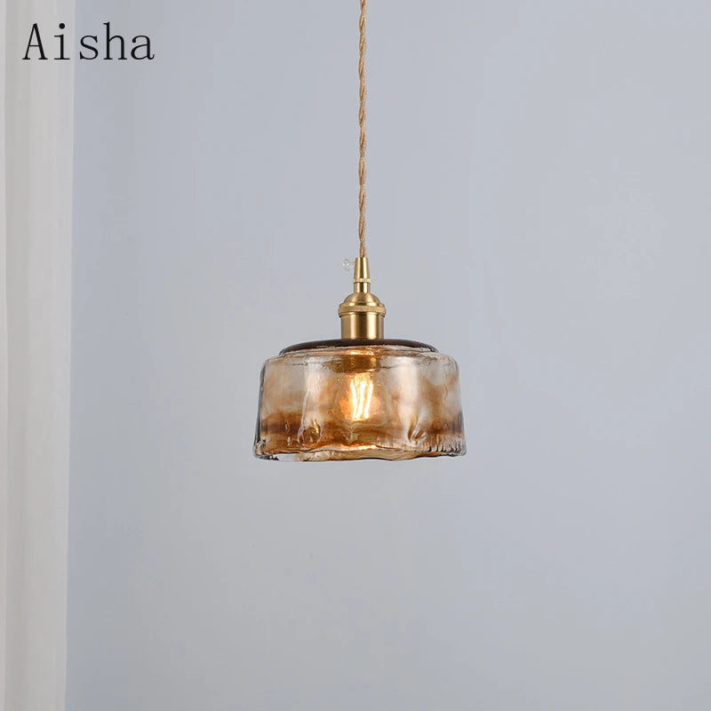 suspension en verre rétro style industriel pour intérieur décoratif - vue 3 sur 11