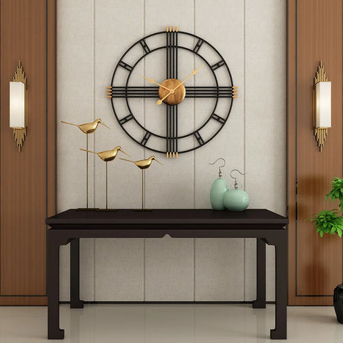 Modern Minimalist Iron Wall Clock, Nordic Style, Mute Clock, Living Room, 50cm - vue 2 sur 6