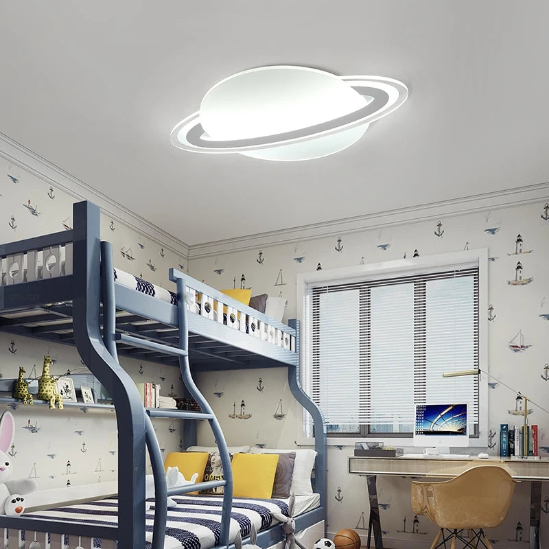Moderner LED-Deckenleuchte für Kinder mit Planeten- und Weltraummotiv - vue 4 sur 8