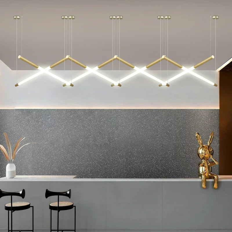lustre moderne à led créatif pour bar et restaurant - vue 5 sur 23