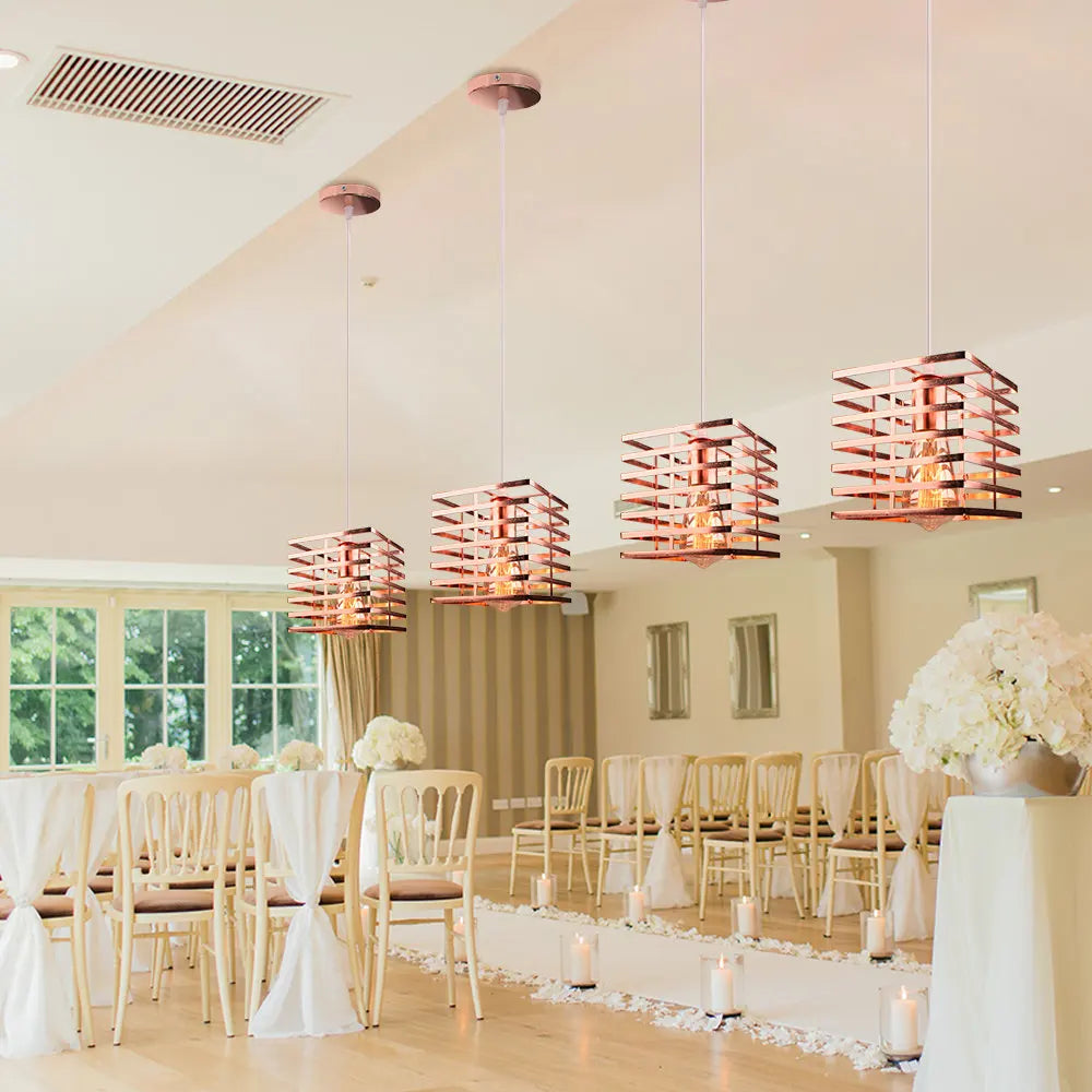 suspension industrielle vintage avec lumières led modernes - vue 7 sur 14