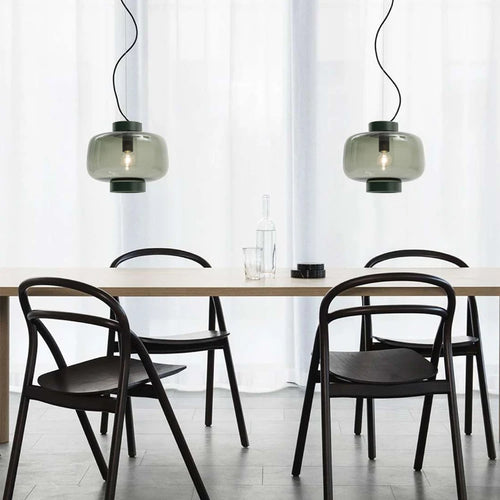 Einzigartiger Kronleuchter mit Bleiglas-Design für ein elegantes Interieur - vue 7 sur 7