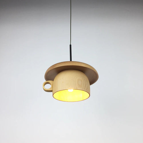 suspension créative en forme de tasse à café en bois - vue 8 sur 7