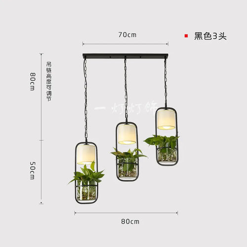 Moderne Pendelleuchte im Stil einer chinesischen Pflanze für Bar und Restaurant - vue 11 sur 13