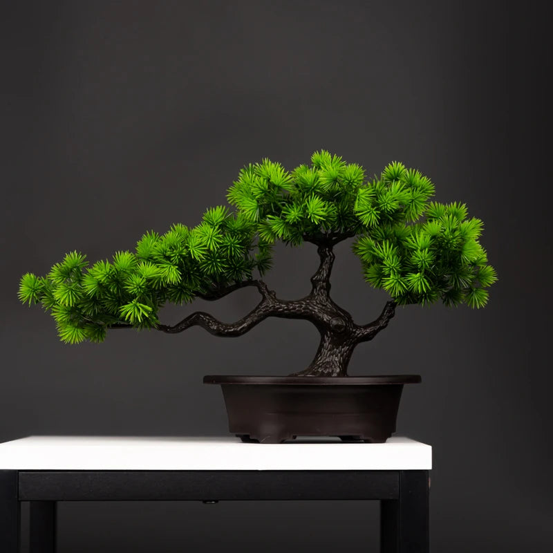 Plantes de pin artificielles bonsaï décoratives en plastique pour intérieur