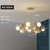 LED-Pendelleuchte im nordischen Design mit dekorativen Blumen aus Acryl