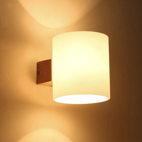 Japanische LED-Wandleuchte im nordischen Holzdesign - vue 2 sur 5