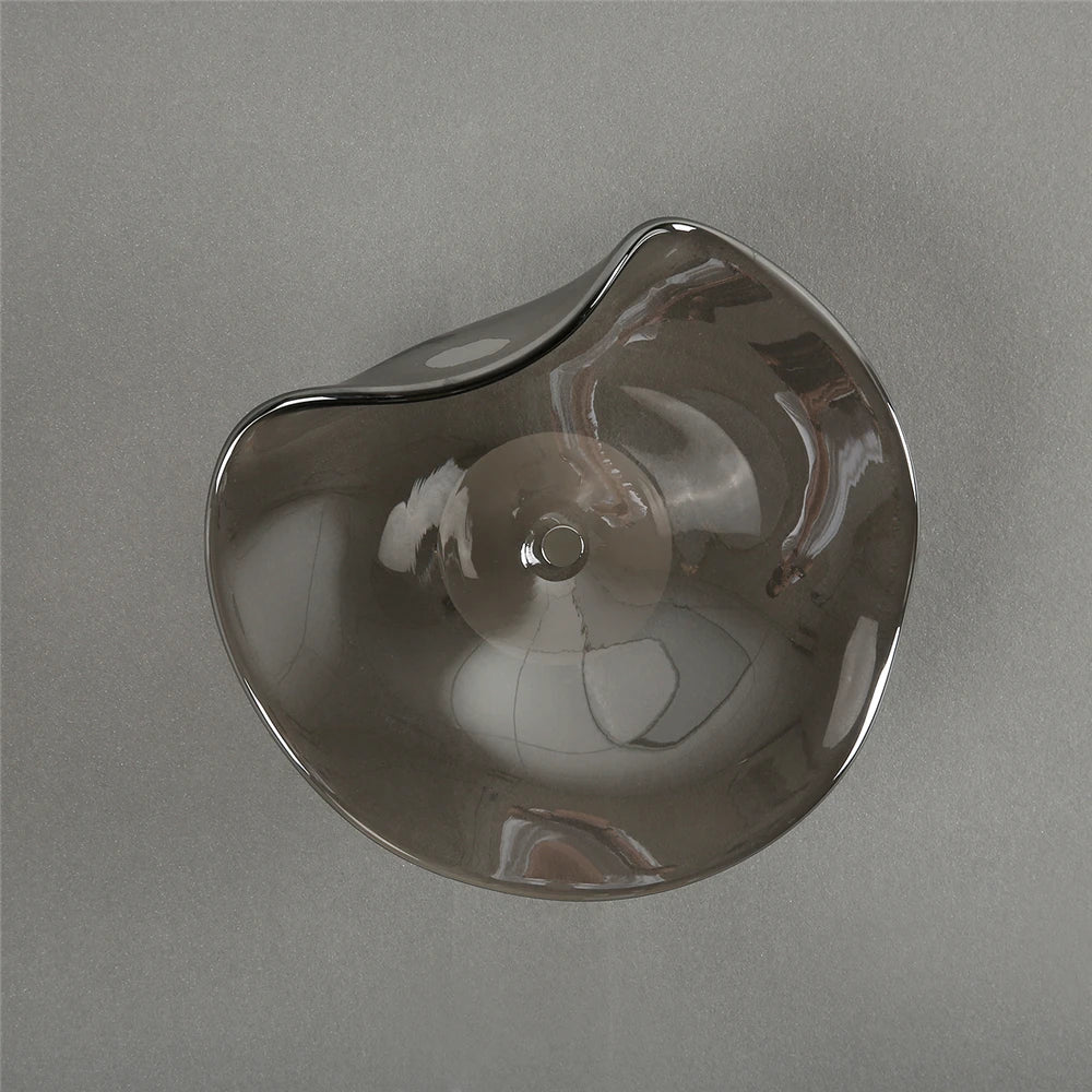 Moderne LED-Wandleuchte aus Glas mit gebogener Oberfläche - vue 7 sur 7