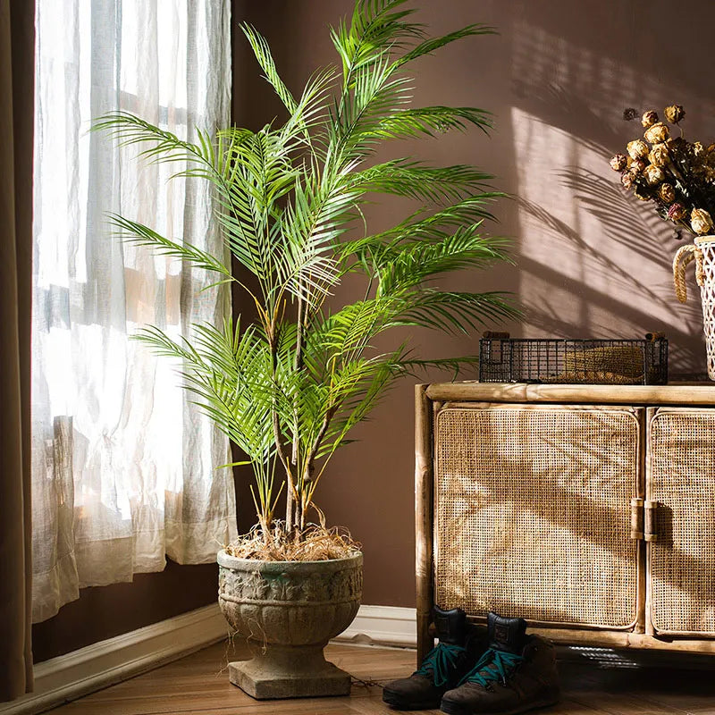 plantes tropicales palmier artificiel branches en plastique réalistes - vue 4 sur 12