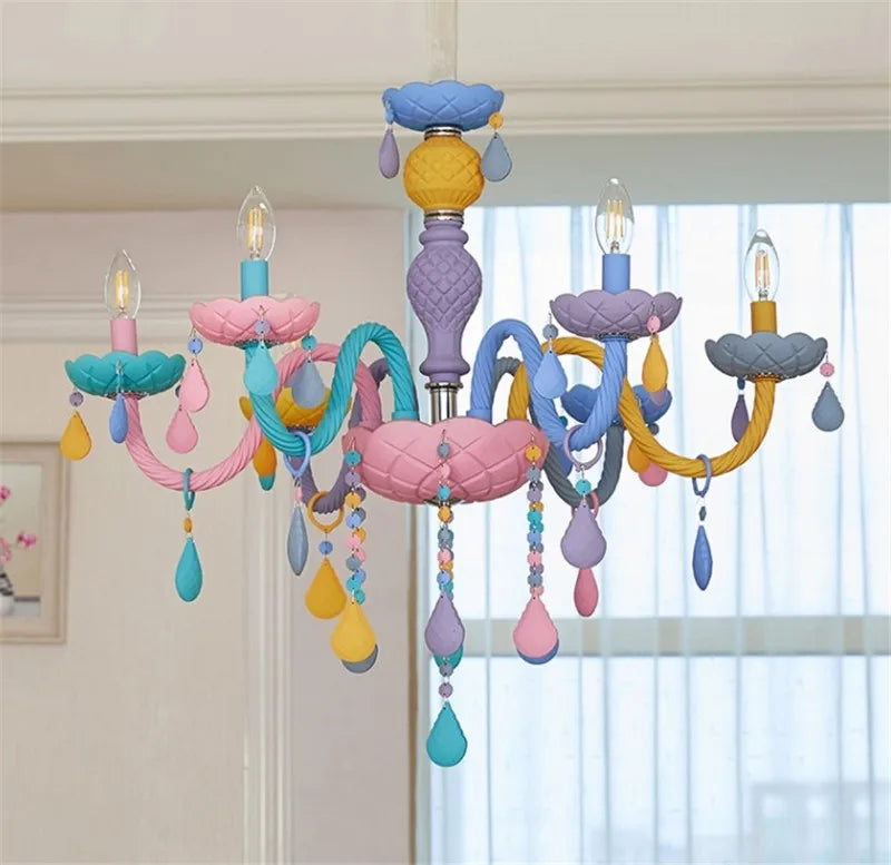 lustre suspendu en cristal pour décoration moderne et festive - vue 4 sur 6