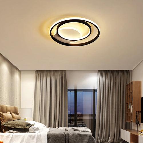 Runde LED-Deckenleuchte mit Fernbedienung für modernes Interieur - vue 6 sur 12