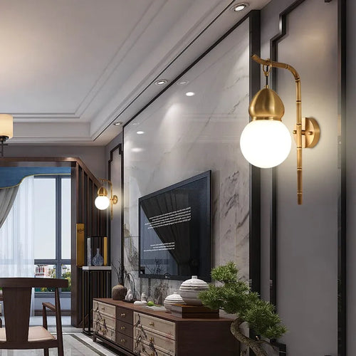 applique murale gourde style chinois pour décoration intérieure - vue 4 sur 8