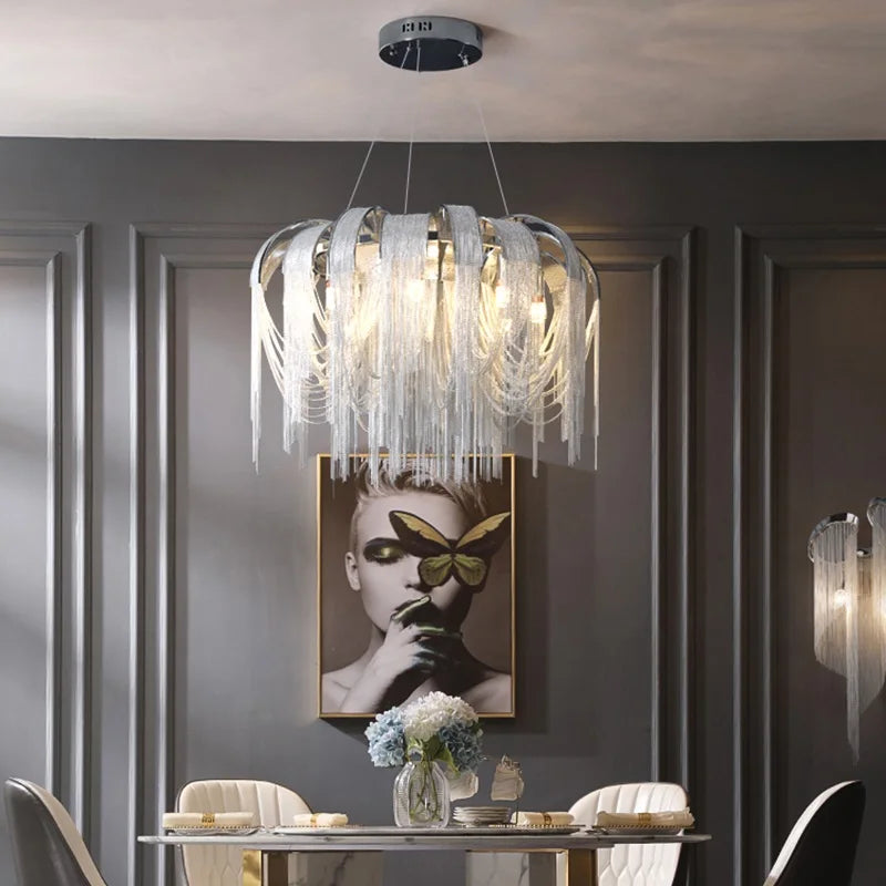 lustre moderne léger créatif pour espaces contemporains - vue 3 sur 12