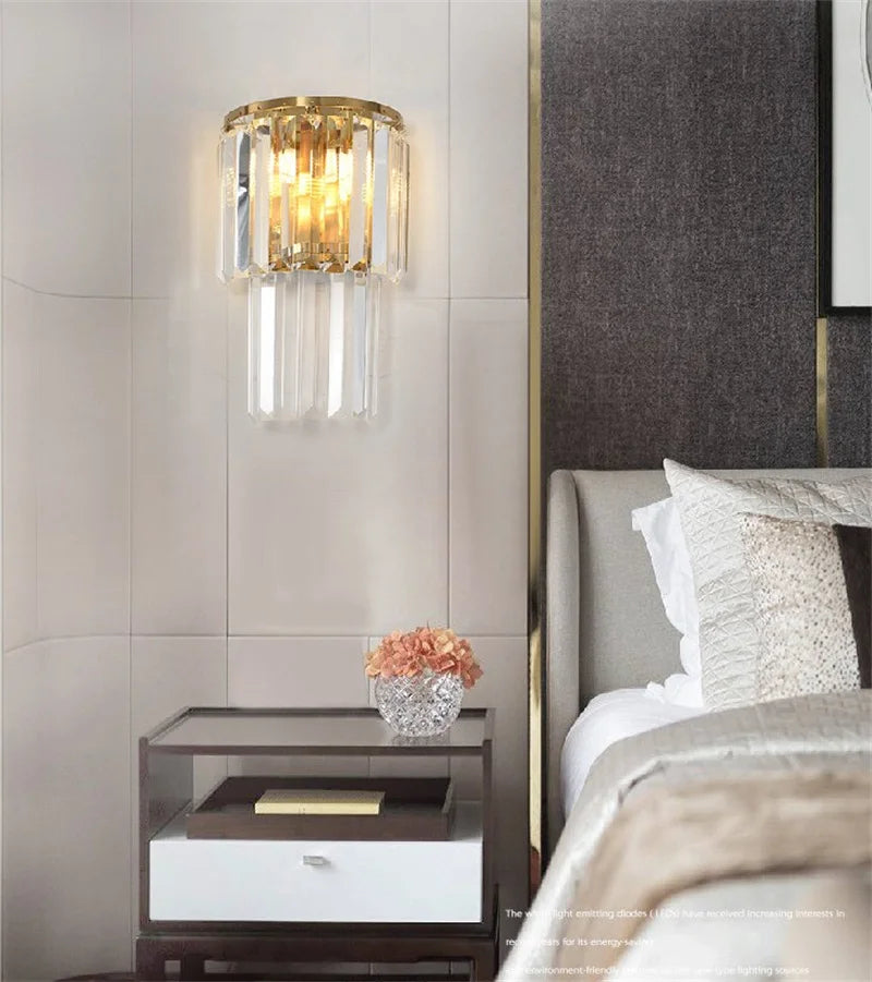applique murale en cristal minimaliste moderne pour décoration intérieure