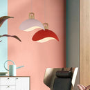 suspension moderne nordique en bois et aluminium éclairage décoratif