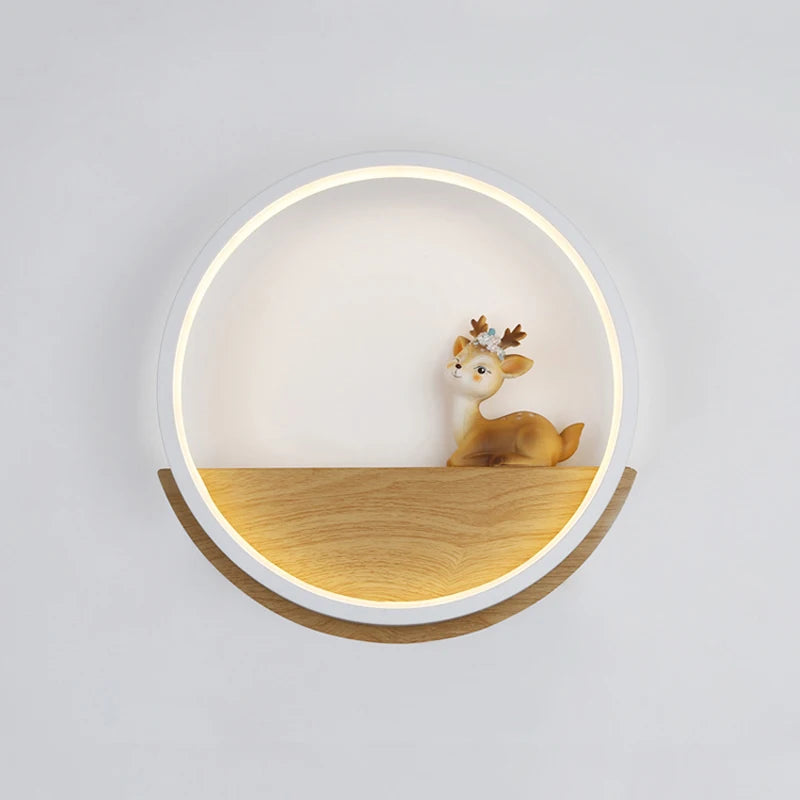 applique murale moderne led avec motif de cerf