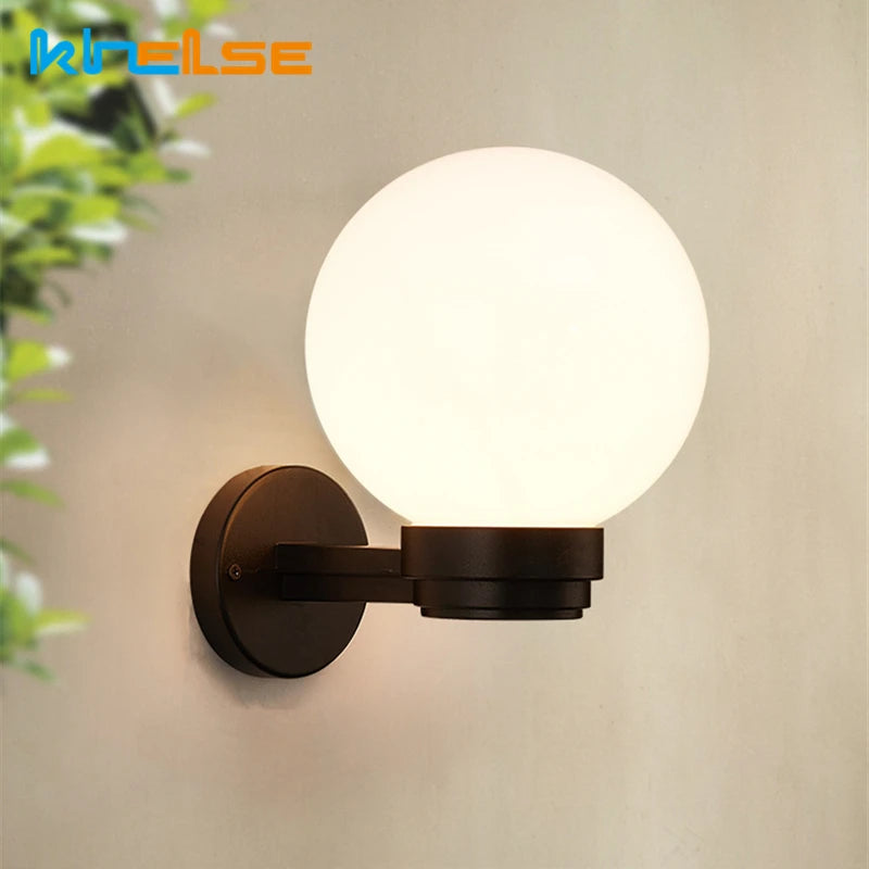 Moderne LED Globe Applique 15W Extérieur Étanche Jardin Appliques Murales Balcon Cour Ailse Escalier Extérieur Applique Murale