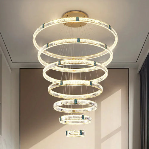 Moderne Kristall-Pendelleuchte für elegantes Interieur - vue 3 sur 16
