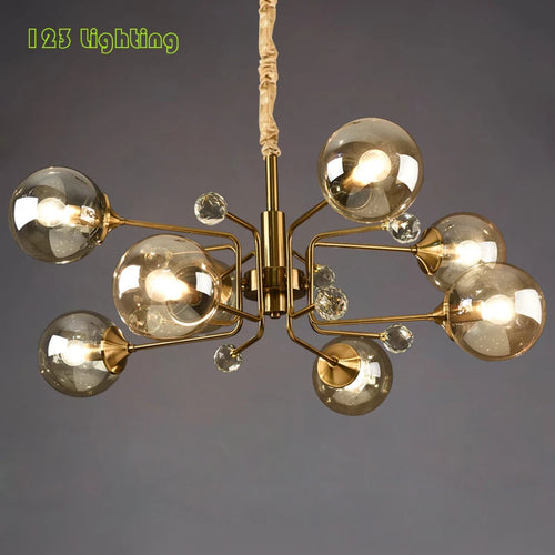 suspension nordique en verre transparent pour intérieur réglable