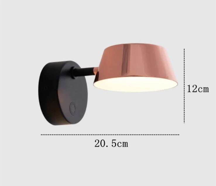 Moderne kreative LED-Wandleuchte mit drehbarem nordischem Design - vue 9 sur 9