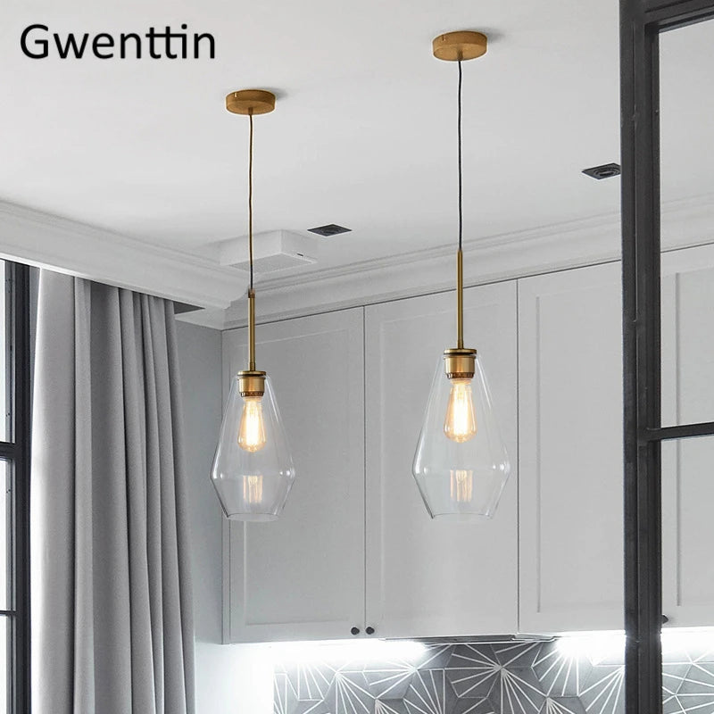 suspension moderne en verre pour décoration intérieure élégante - vue 7 sur 12