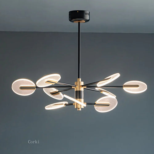 Moderner Acryl-Kronleuchter im nordischen Design für eine elegante Dekoration - vue 2 sur 10