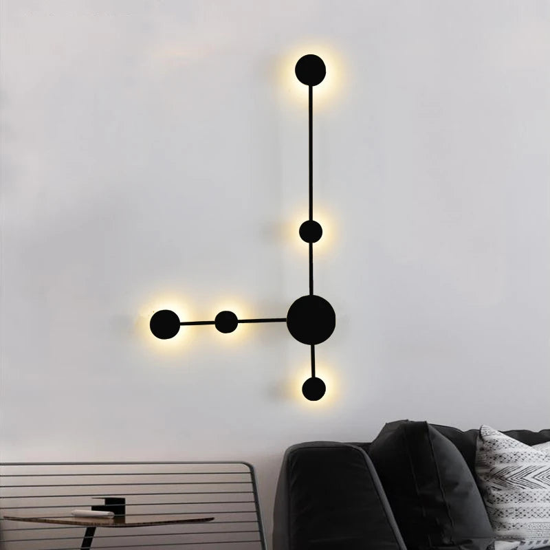 applique murale led postmoderne en acrylique et fer - vue 4 sur 14