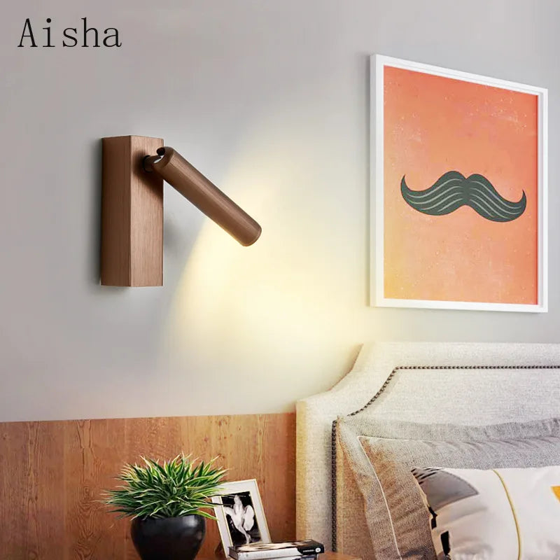 Moderne minimalistische drehbare LED-Wandleuchte zum Lesen - vue 4 sur 9