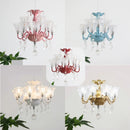mini suspension créatives avec abat-jour en verre et cristal