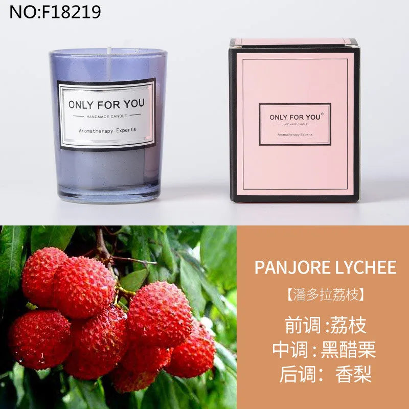 bougie parfumée romantique en cire de soja artisanale avec huiles essentielles - vue 10 sur 26
