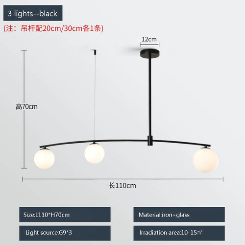Moderne Pendelleuchte aus Metall und Glas für den Innenbereich - vue 9 sur 18