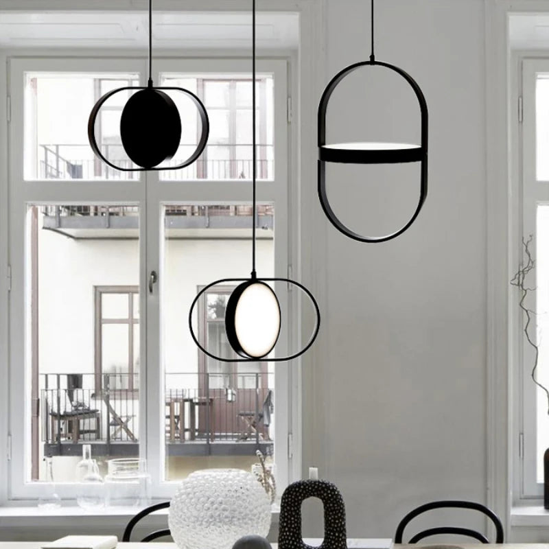 suspension led rotative design pour café bar restaurant et hall - vue 5 sur 14