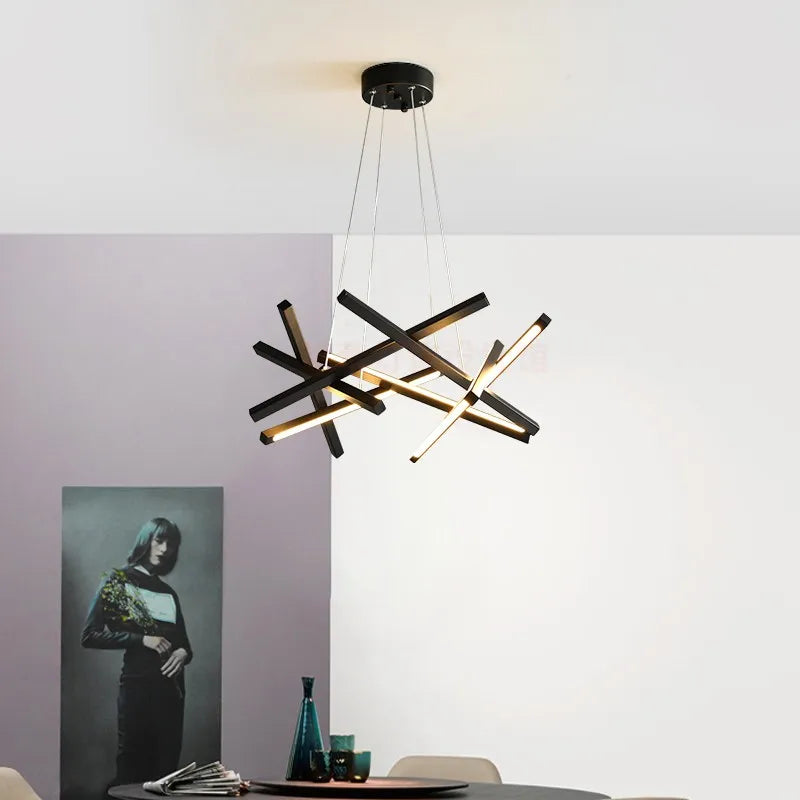 lustre led moderne design minimaliste pour intérieur élégant - vue 6 sur 10